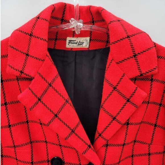 HPFrank Lee Vintage 70s plaid Double Breasted Woman's Blazer Jacket - Picture 6 of 13